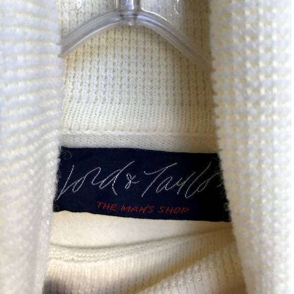 Lord & Taylor Mens Pale Yellow/CreamTurtleneck Sweater - Picture 4 of 5